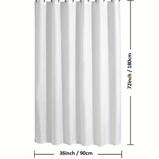 Waterproof Polyester Shower Curtain with Hooks