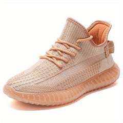 Men's Slip On High Top Sneakers Lightweight Woven Knit Shoes