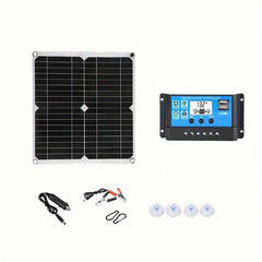 1pc 30W Solar Panel Kit Charge Car Yacht RV Boat & More