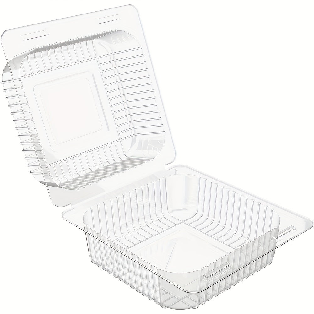 50/100 Clear Plastic Hinged Take Out Containers 5.3x4.7x2.8 Inch