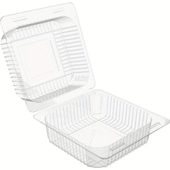 50/100 Clear Plastic Hinged Take Out Containers 5.3x4.7x2.8 Inch