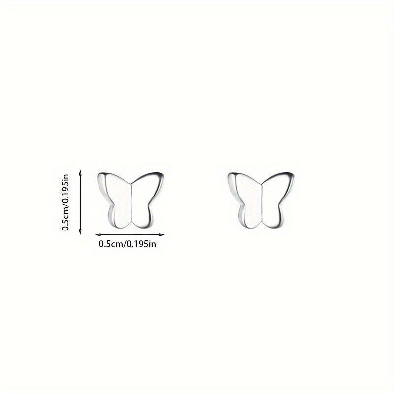 925 Silver Butterfly Stud Earrings Fairy Ear Bone Studs