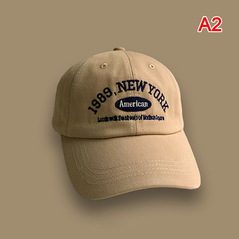Retro Baseball Cap Women's Autumn Street Letter Embroidery Peaked Cap Summer Men