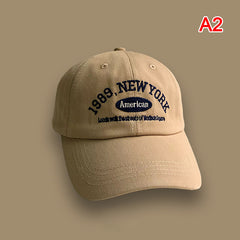 Retro Baseball Cap Women's Autumn Street Letter Embroidery Peaked Cap Summer Men