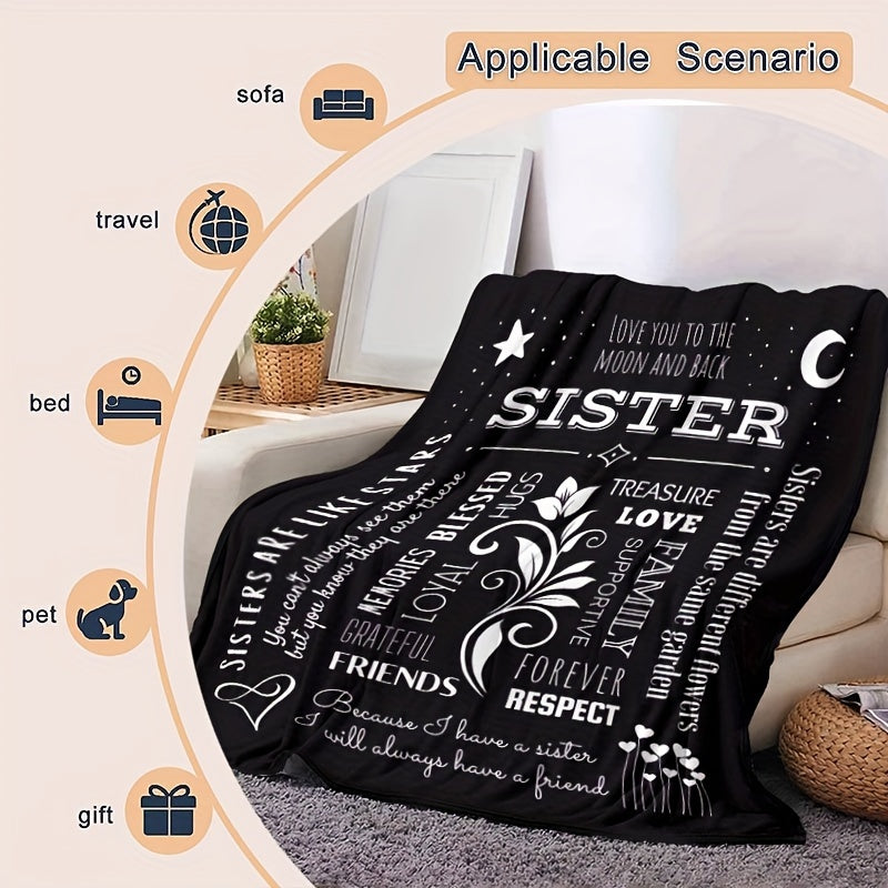 Envelope Printed Flannel Blanket Warm Cozy Soft Throw Blanket