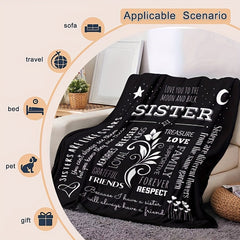 Envelope Printed Flannel Blanket Warm Cozy Soft Throw Blanket