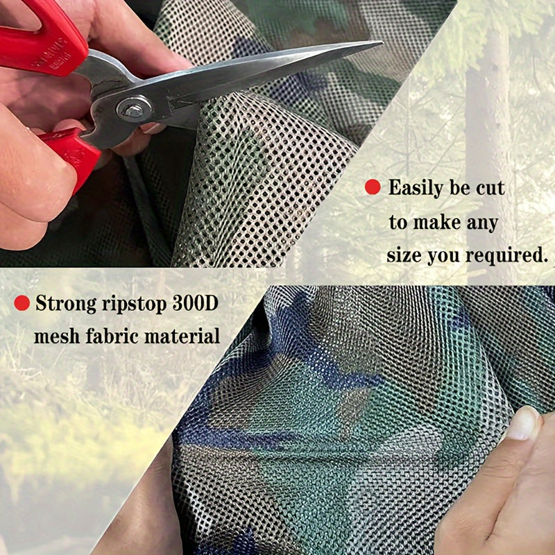300D Camo Burlap Camouflage Netting for Camping Concealment Blinds
