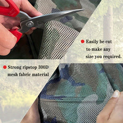 300D Camo Burlap Camouflage Netting for Camping Concealment Blinds