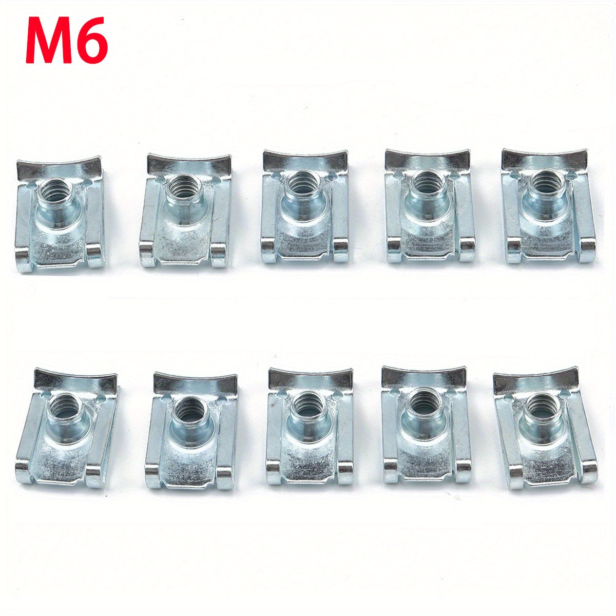 10pcs Manganese Steel Clip Nut Reed U Nuts Fastener Assorted Kits for Motorcycle