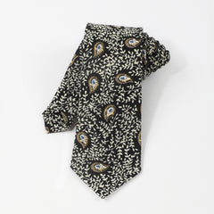 Business Style Feather Cashew Pattern Tie For Men