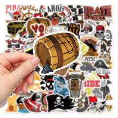 50pcs Pirate Series Waterproof Stickers DIY Decoration Materials
