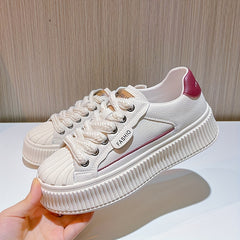 Women's Thick Bottom Skate Shoes Lace Up Sport Shoes