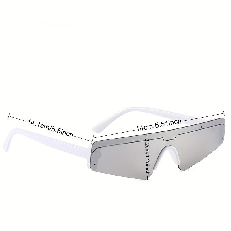Y2K Mirrored Sports Sunglasses UV400 Sun Shades