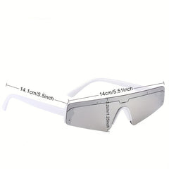 Y2K Mirrored Sports Sunglasses UV400 Sun Shades