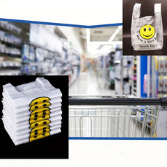 50pcs Reusable Eco plastic Bag for Grocery Mall Shopping