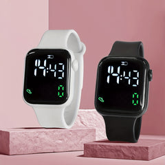 2pcs Girls Teens Pedometer LED Sports Watch