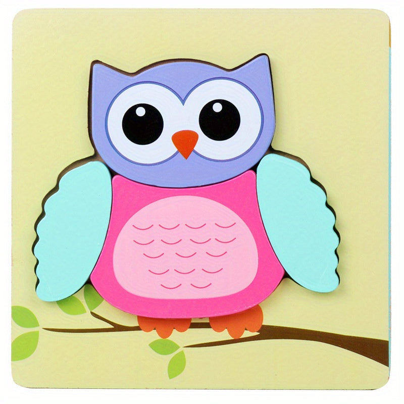 Wooden Jigsaw Building Blocks for Kids 1-3 Years