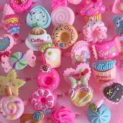 10Pcs Mixed Jewelry Plastic Rings for Girls Resin Candy Heart Ring