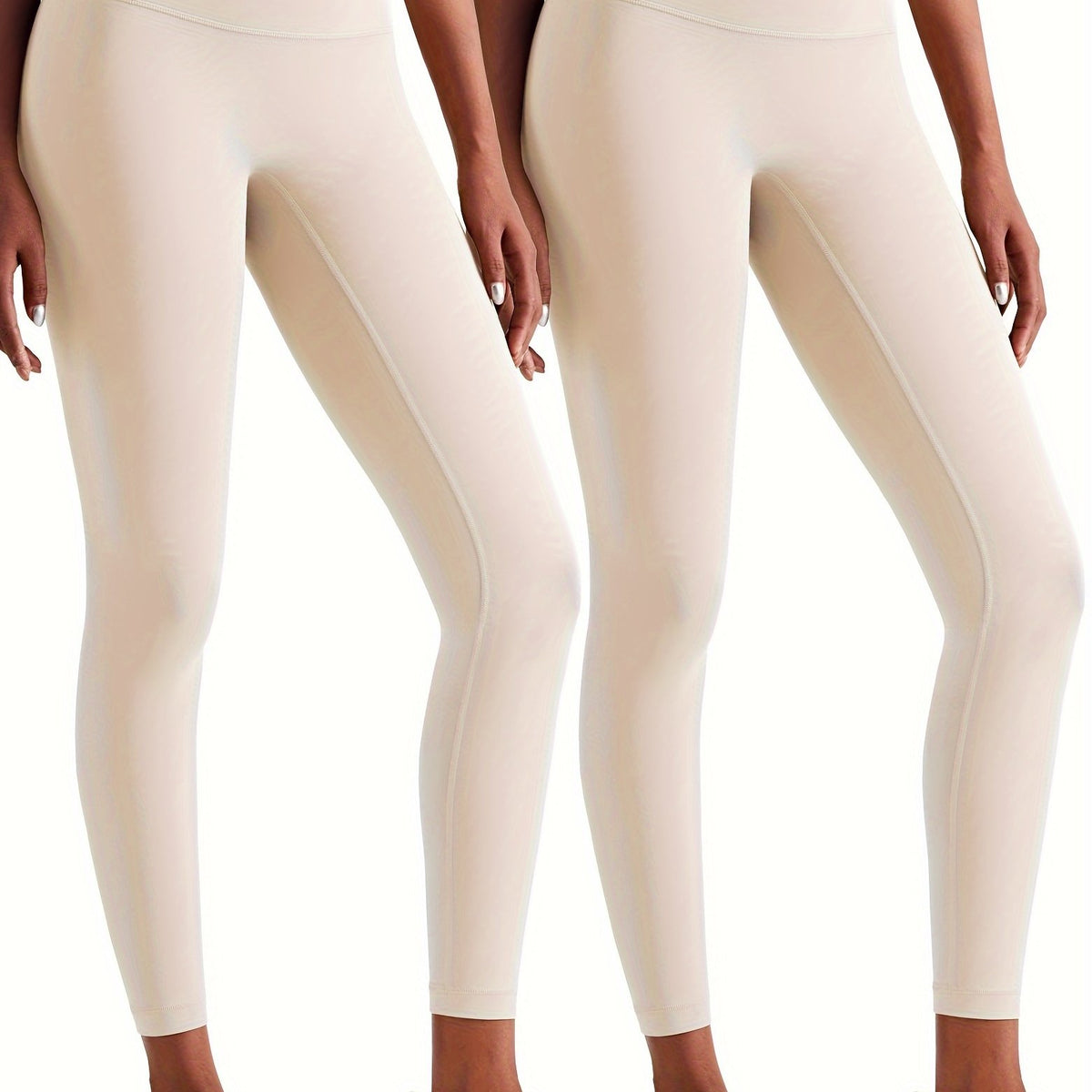 2Pcs High Stretch Slim Fit Yoga Leggings Womens Activewear