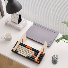 Solid Wood Dual use Notebook Computer Heightening Vertical Standing Bracket