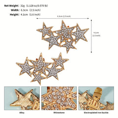 Star & Bow Rhinestone Shoe Clips for Weddings