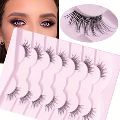 7 Pairs Natural Winged End 3D Wispy Eyelashes