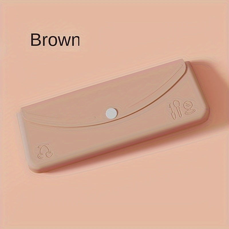 Portable Silicone Travel Cosmetic Bag Large Capacity Makeup Brush Storage