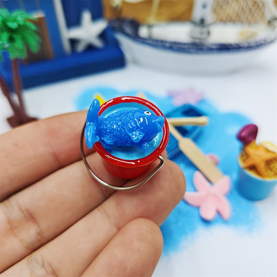 Mini Beach Scene Models for Dollhouses DIY Home Decor
