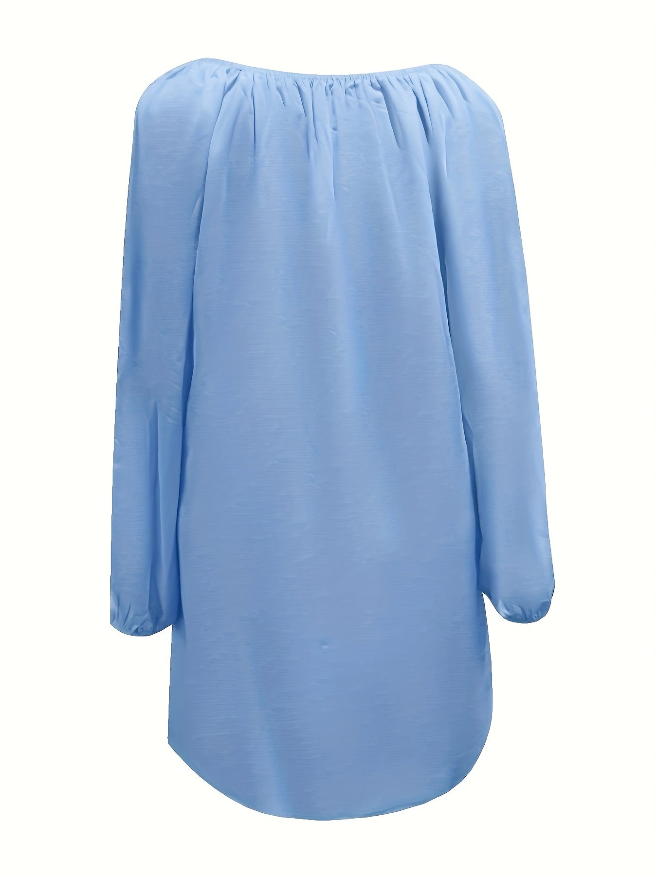  Tie Dye Butterfly Print Lantern Sleeve Loose Dress
