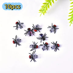 30 Realistic Plastic Red Headed Fly Models for Halloween Parties and Events