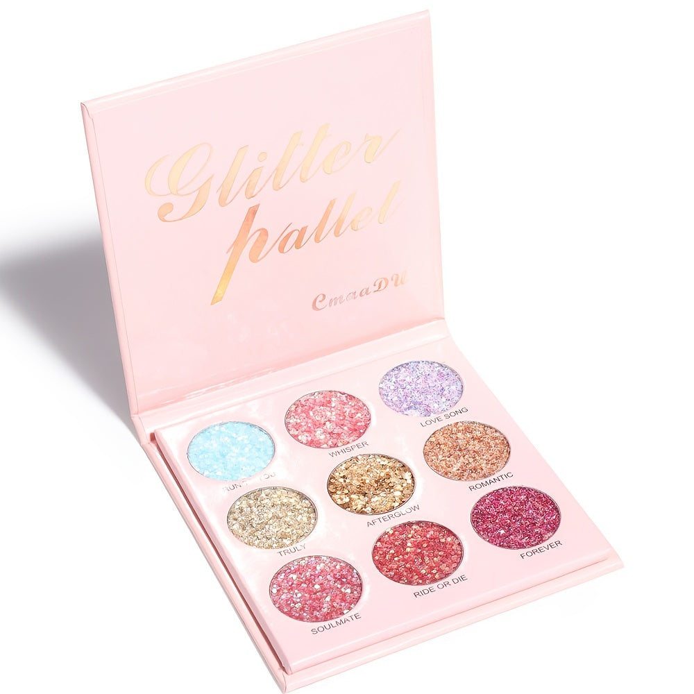 High Pigmented Glitter Eyeshadow Palette Colorful and Long Lasting Eye Shadow