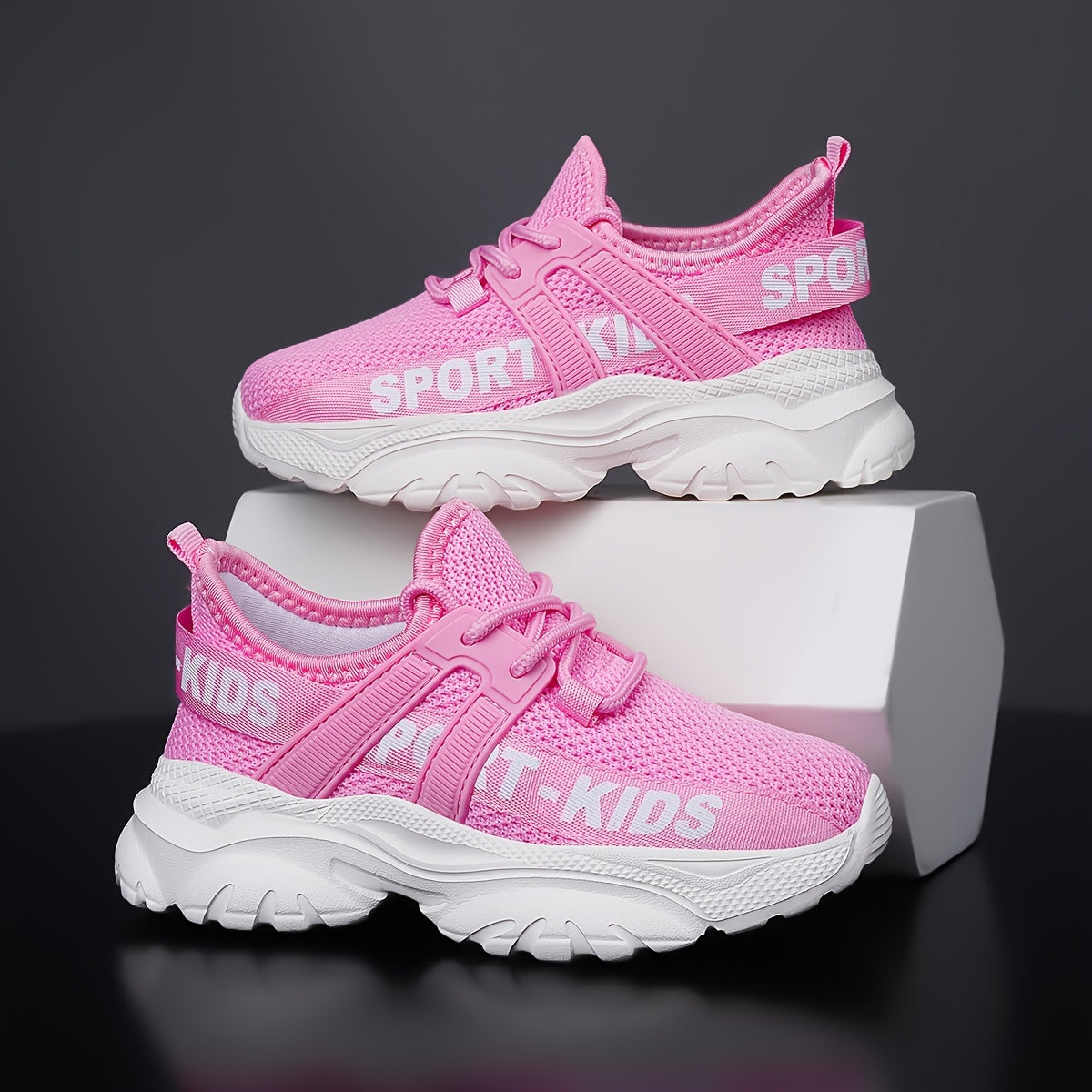 Girls' Breathable Woven Lace Up Shoes for Spring Summer Autumn