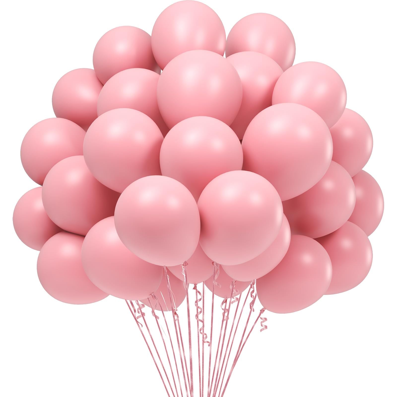 60pcs 12 Macaron Pink Balloons Light Pink Latex Balloons