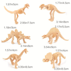 12pcs Dinosaur Skeletons PVC Model Set Educational Realistic Figures