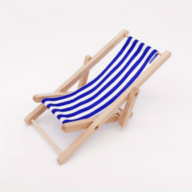Mini Wooden Beach Chair Doll House Decor 1:12 Scale