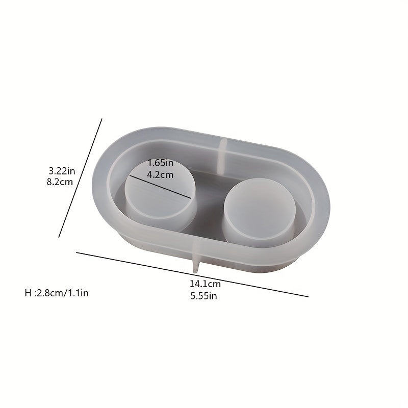 Cylindrical Candle Holder Silicone Mold for DIY Aroma Ornament Grinder