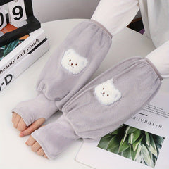 Thicken Warm Sleeves Dirtyproof Soft Comfortable Sleeves