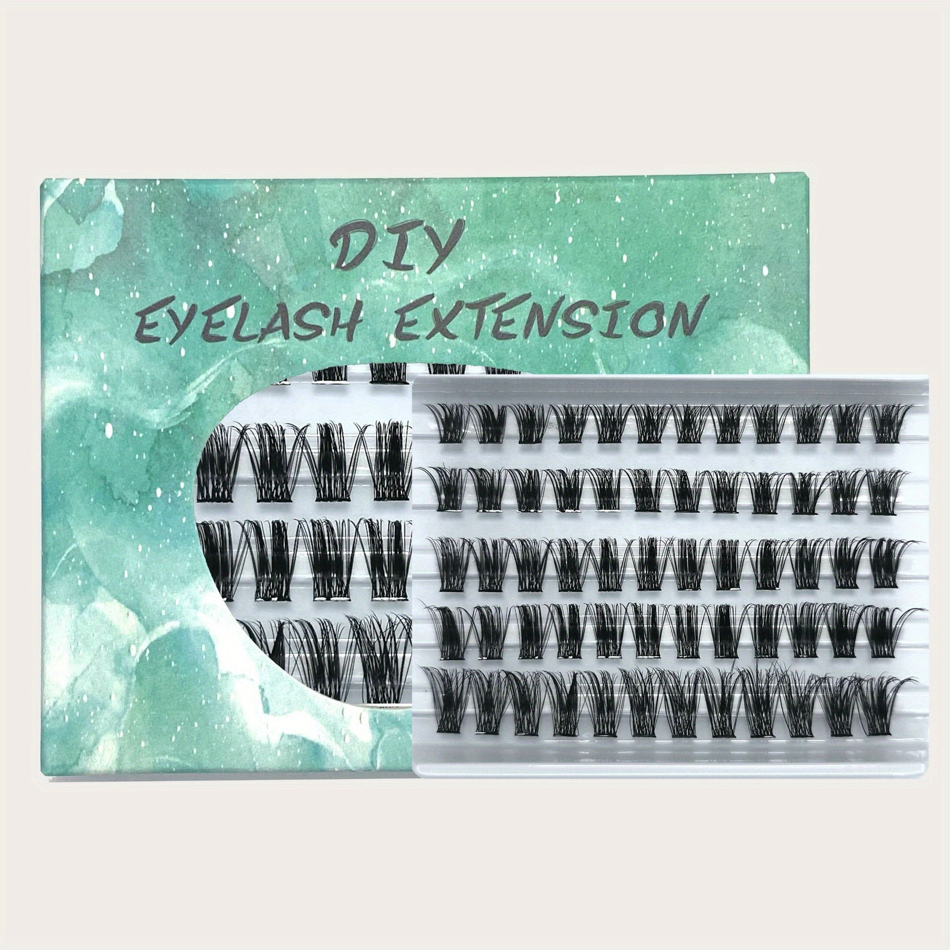 Fishtail False Eyelashes Segmented Cluster 45pcs Lashes Extensions