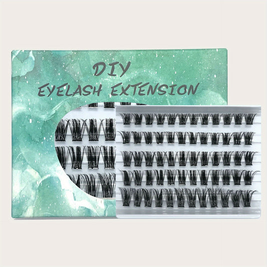Fishtail False Eyelashes Segmented Cluster 45pcs Lashes Extensions