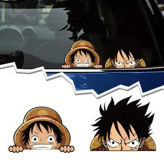 2pcs Cartoon Car Stickers for Laptop Window Decoration