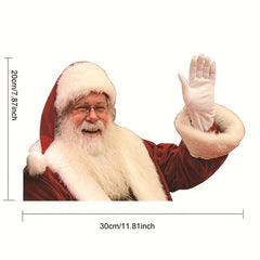 Christmas 3D Santa Claus Car Rear Window Sticker Decor