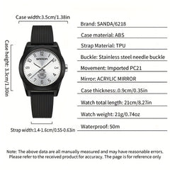 Sanda Quartz Student Watch Minimalist Design Luminous Hands Non Rechargeable