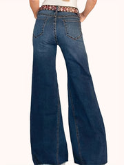  High Rise Non stretch Flared Leg Jeans
