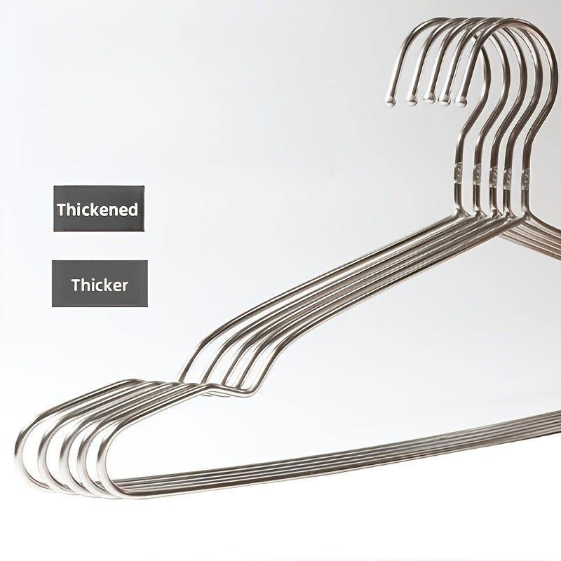 Set Of 10 304 Stainless Steel Hanger Solid Drying Hanger Coat Hangers