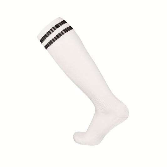 Breathable Striped Soccer Thigh Socks for Outdoor Training