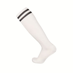 Breathable Striped Soccer Thigh Socks for Outdoor Training