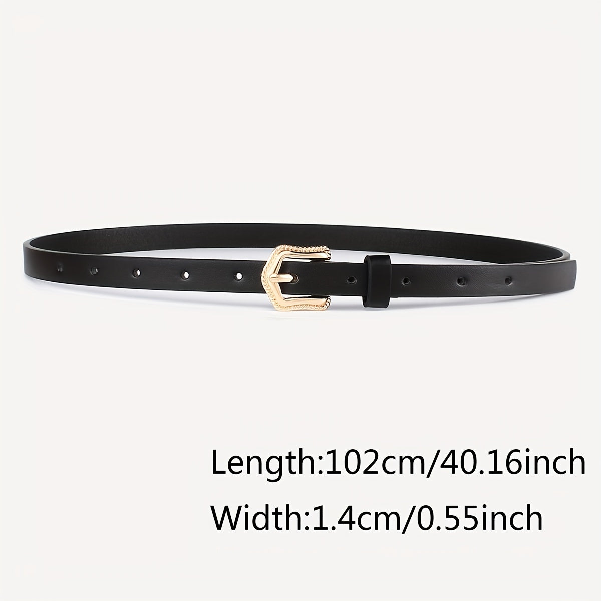 3pcs Golden Arrow Buckle Belt PU Leather Waist Belt for Women