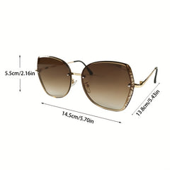 Men's Gradient Sunglasses Metal Frame Outdoor Travel Hiking Sunglasses