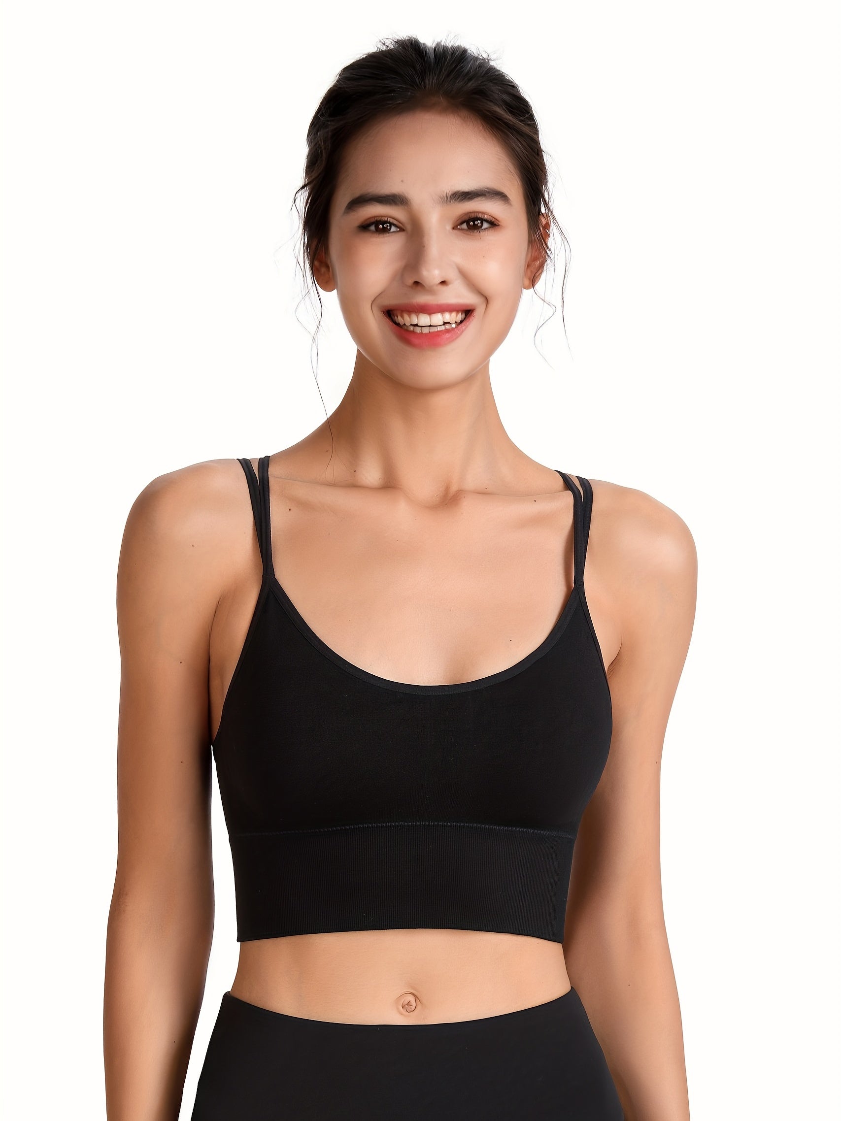 Wireless Sports Bra Double Straps Running Workout Women's Lingerie