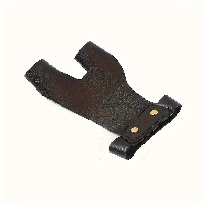 1pc PU Leather Archery Finger Protector Safe Recurve Bow And Arrow